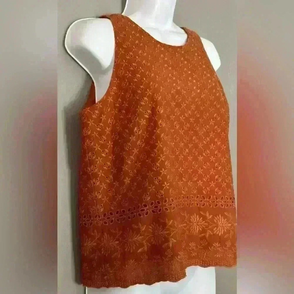 Loft Eyelet Orange Women's Shirt (327) - Picture 3 of 10